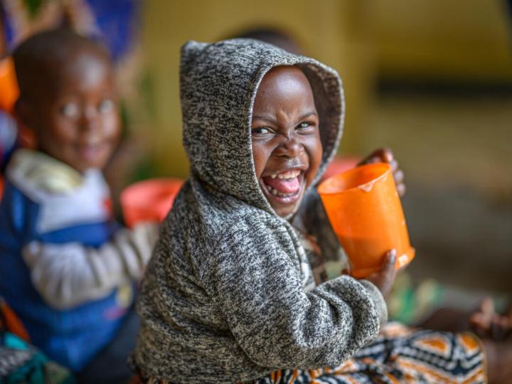 Sifa, 2, goes to ECD center at home, registered girl