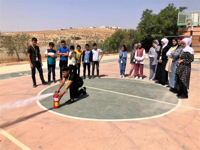 Palestinian children in a DRR summer camps