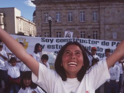Mayerly Sanchez leading fellow you in search for Peace in Colombia in the 1990s