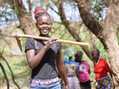 Ruth is an FMNR youth champion who has made it a lifelong mission to fight climate change in her community. ©World Vision Photo/ Hellen Owuor