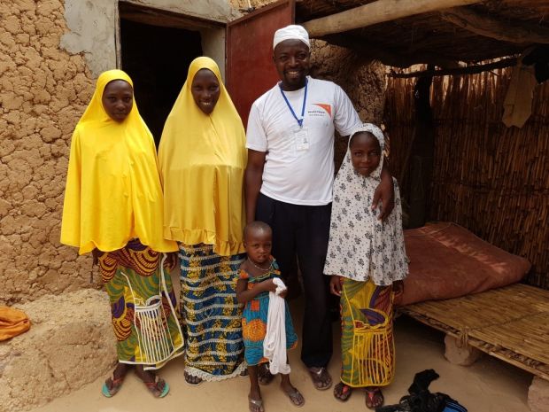 Moussa and his family Moussa and his family