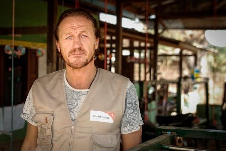 Jerome Flynn meets a former child soldier