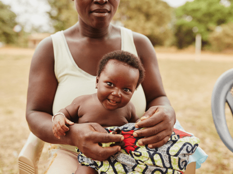 Mother with healthy child