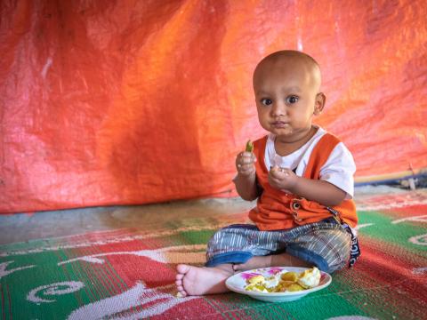 1-year-old growing up in Cox's Bazar refugee camp