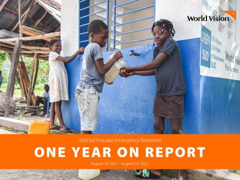 Haiti Earthquake Response One Year Report Cover