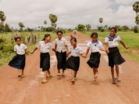 Group of girls from Cambodia