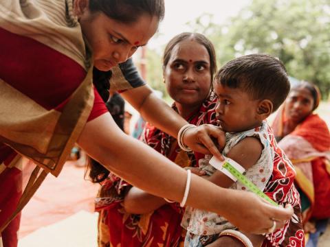 Checking a child's health