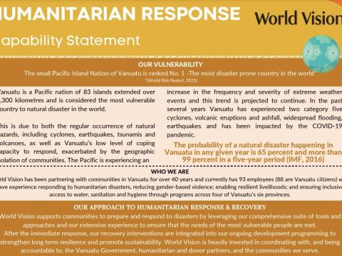 Capability Statement - Humanitarian Response