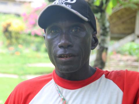 Bougainville cocoa farmer Dominic