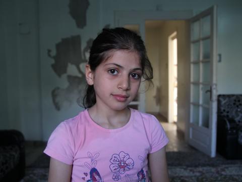 Rama in the centre for women and children in Gaziantep, Turkey where she lives with her mother and two sisters