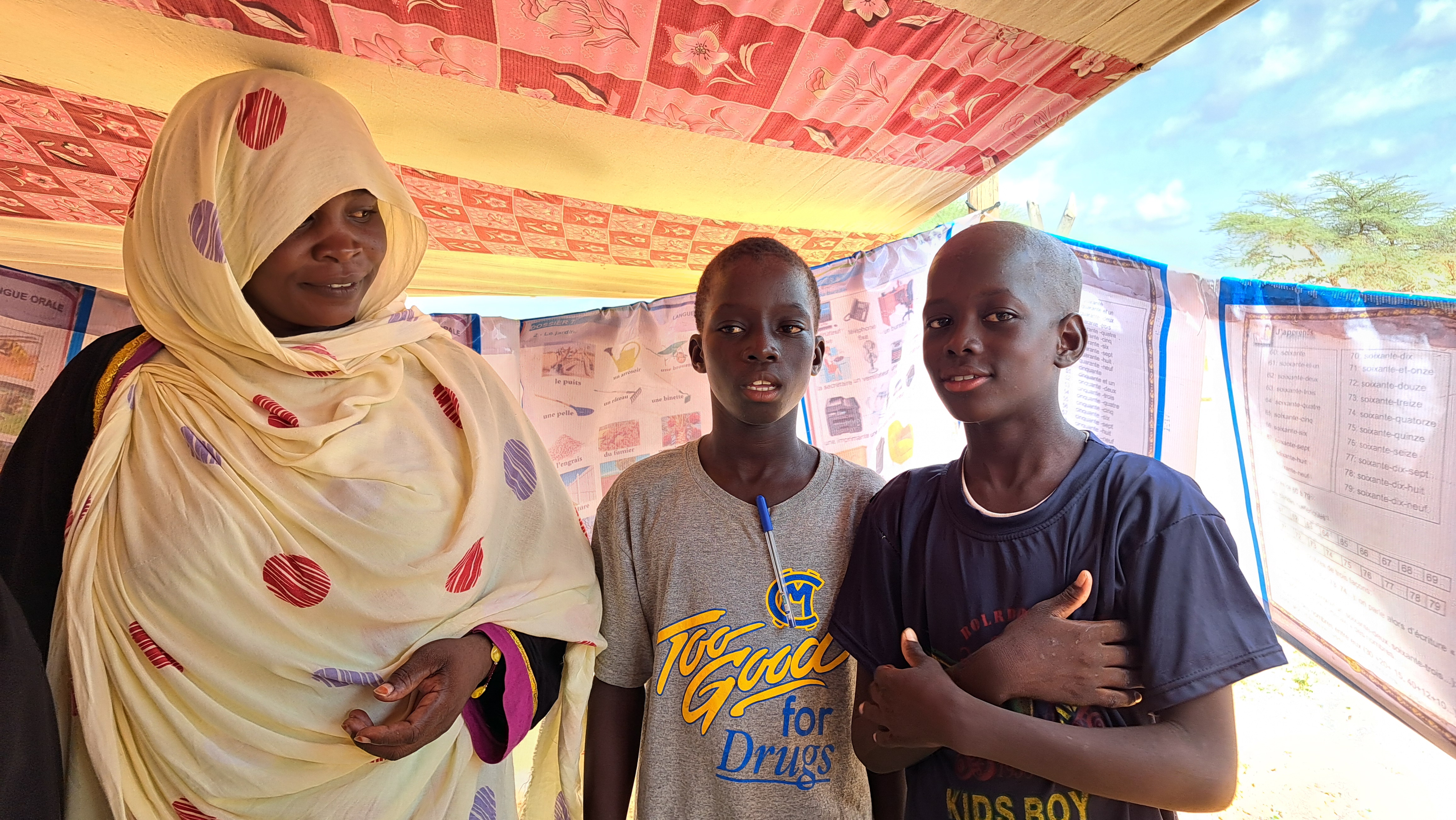 Marieme is one of the French teachers, and is also the village midwife.