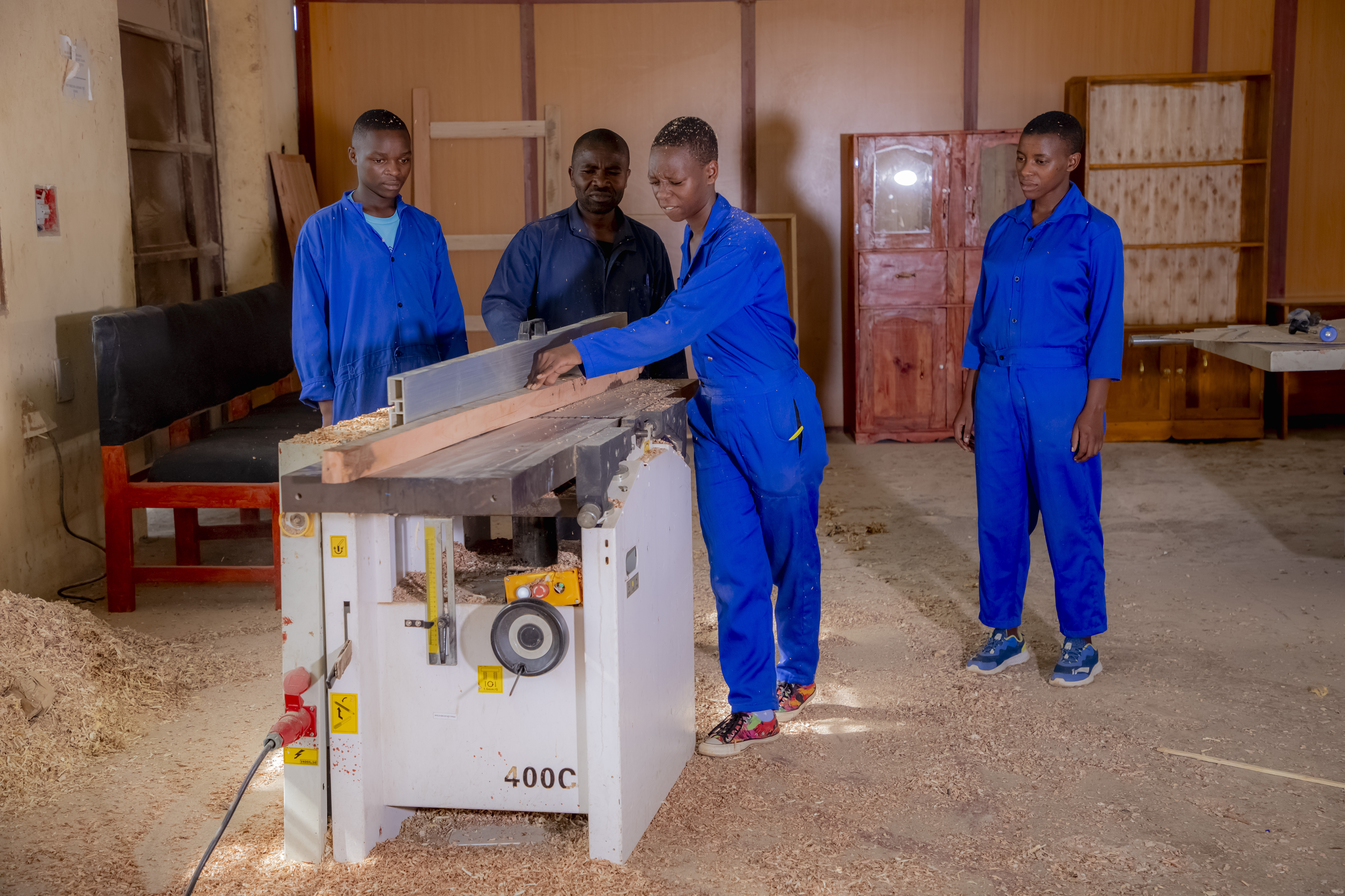 Students at GihomboTechnical Secondary School (TSS) showcasing what they learned