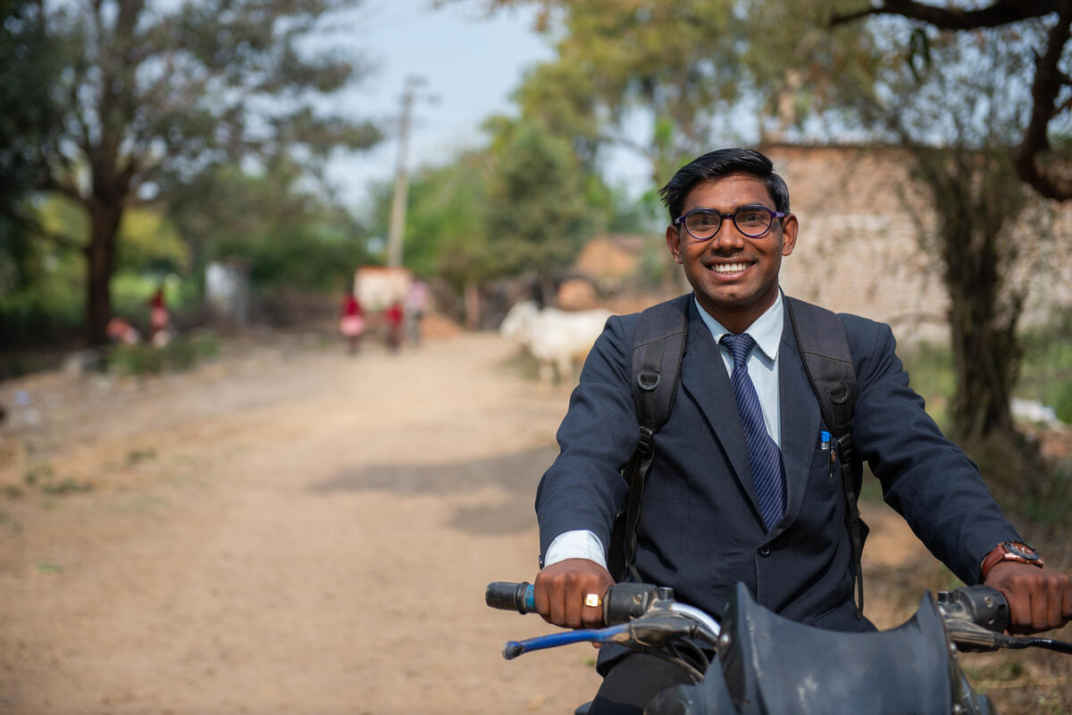 Former sponsored child in India, now school principal