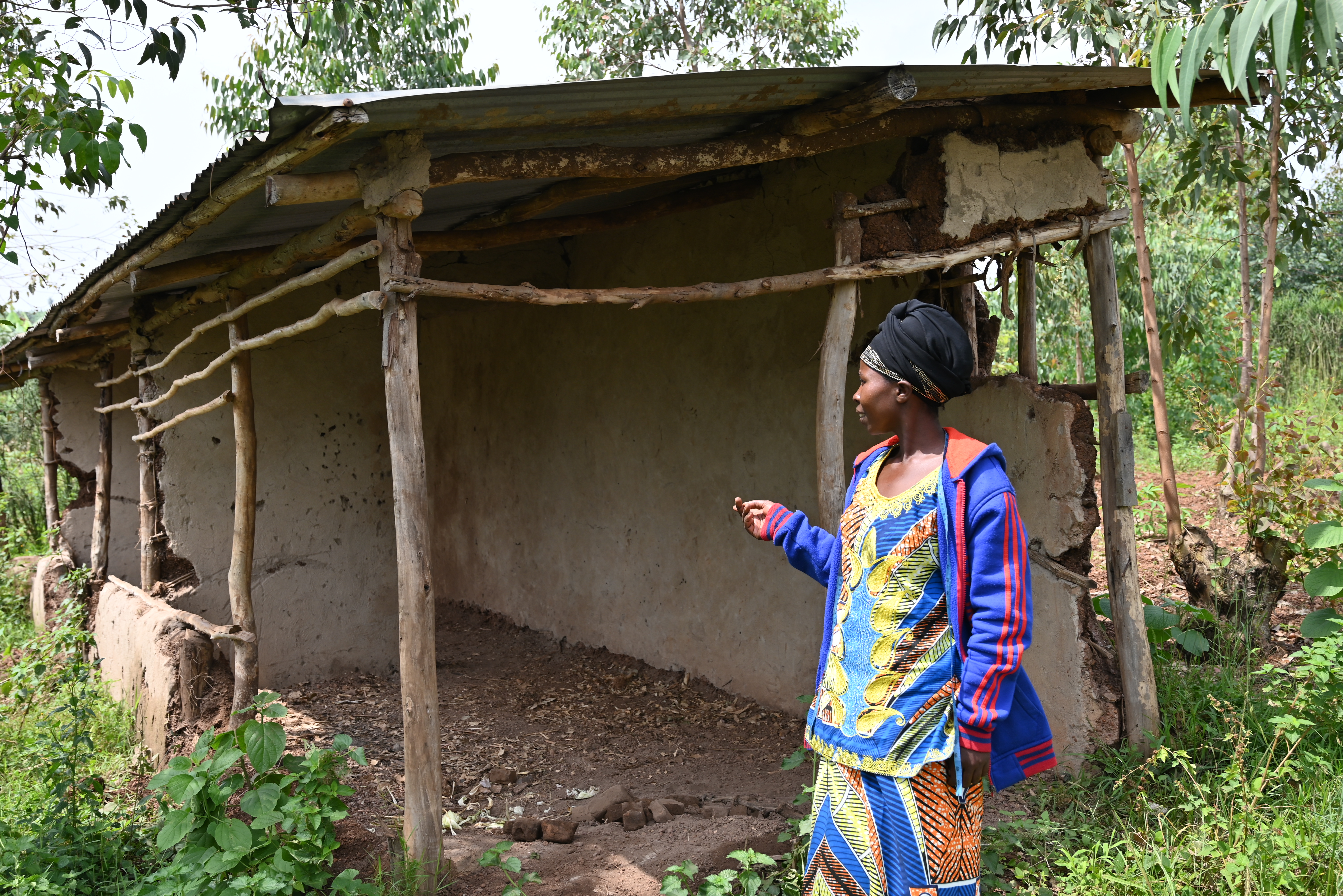 The house that Afisa lived in with her children before