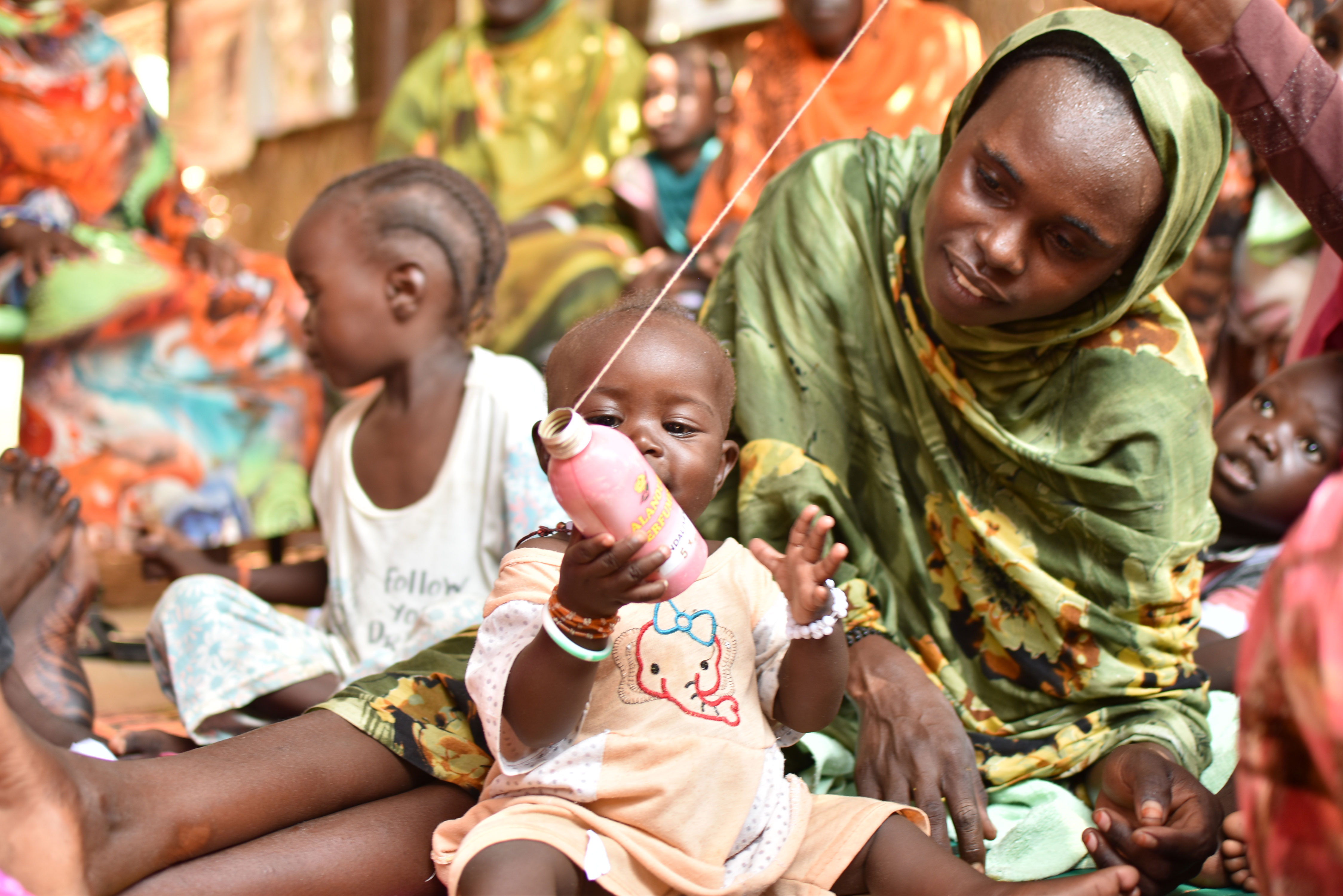 Mashier bonds with one of her children at the GBG sessions 