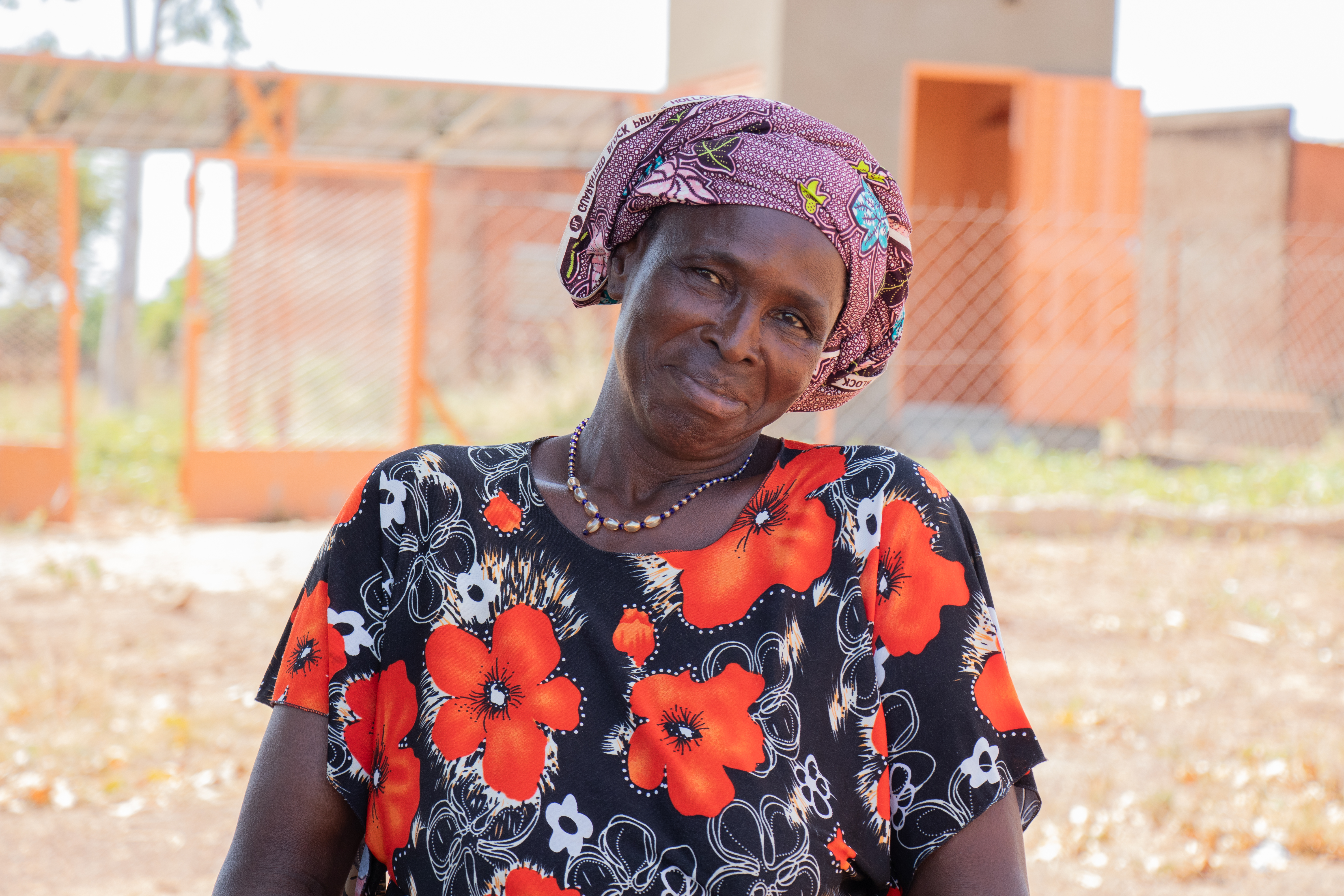 Pascaline says she's happy to be able to collect water more easily now. 