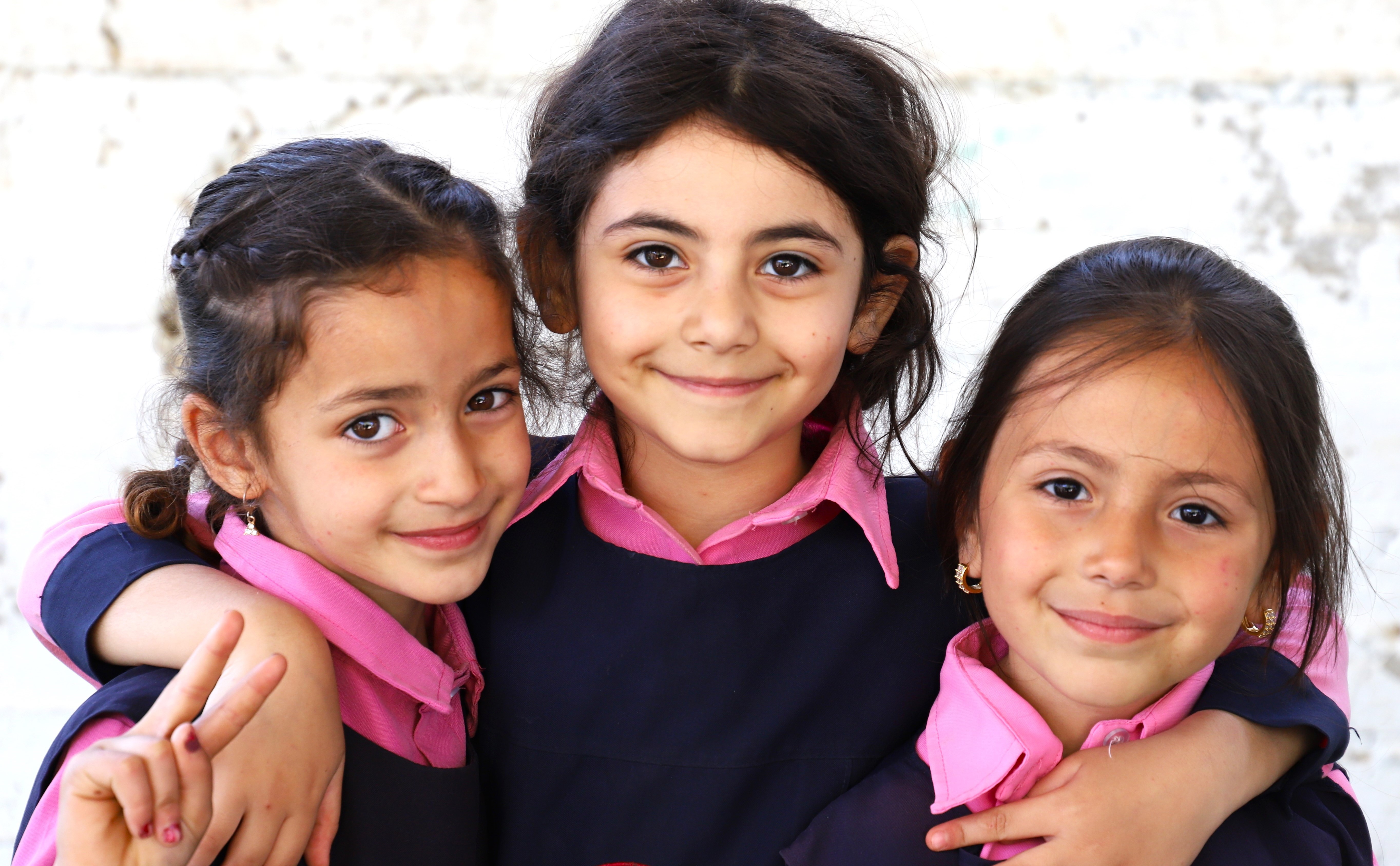 Children in school in the West Bank