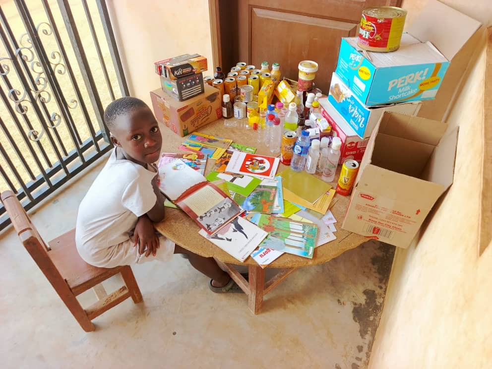 A girl in her reading corner