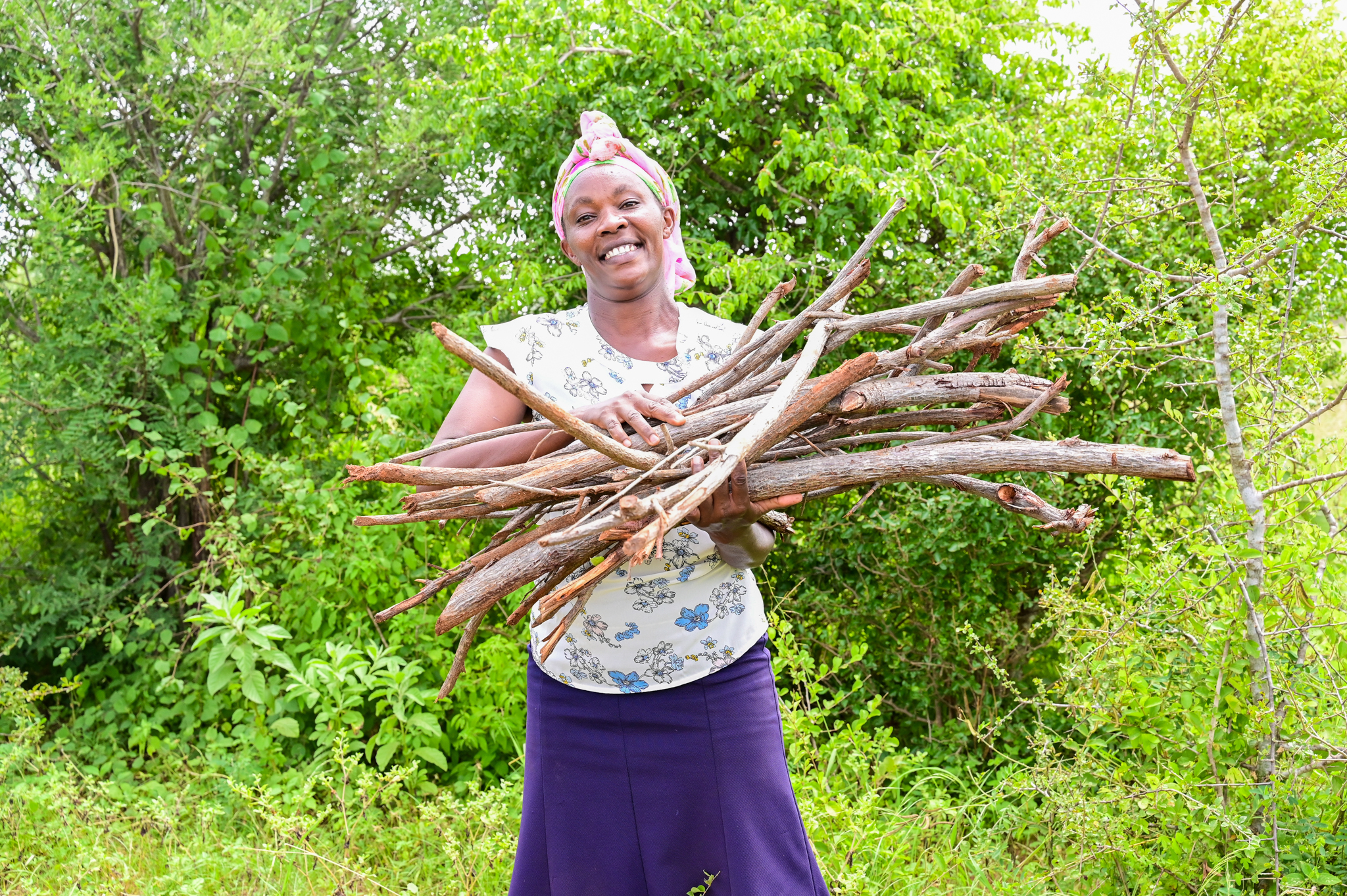 Mercy Mwangangi, is a 40-year-old mother of 3 from Miambani Village in Makueni County who has embraced the FMNR practice. ©World Vision 