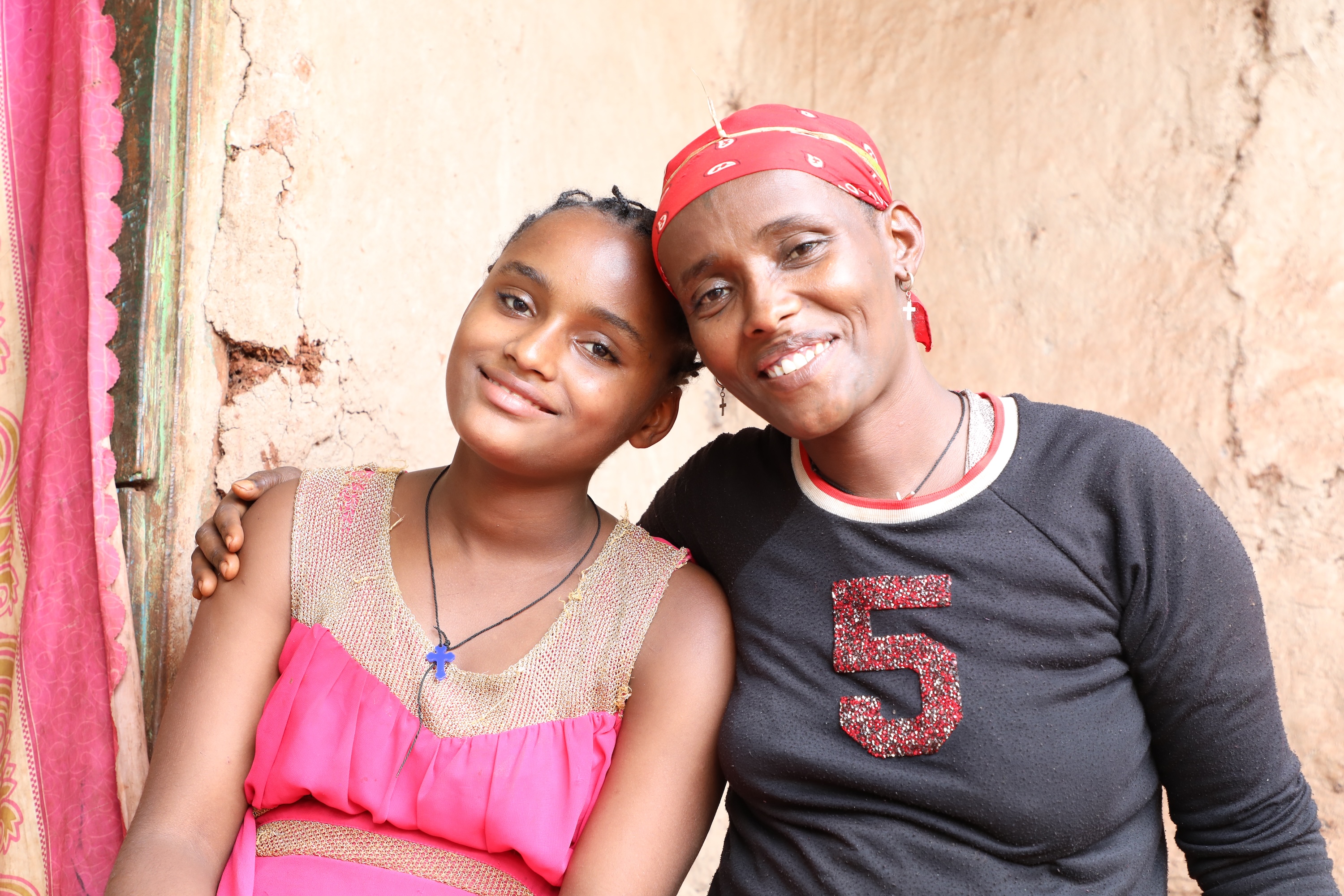 Sisay and her mother Haftam