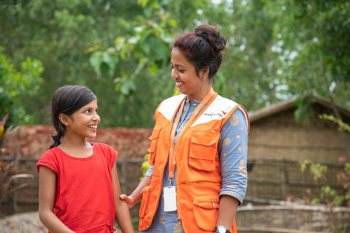 "I felt blessed when God gave me the chance to work here because I love children." says Shompa.