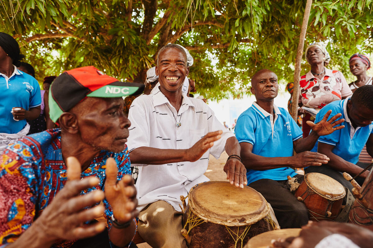 Men playing music