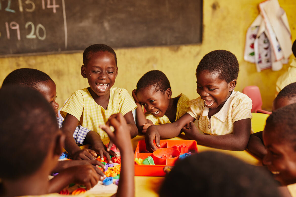 A group of children playing together