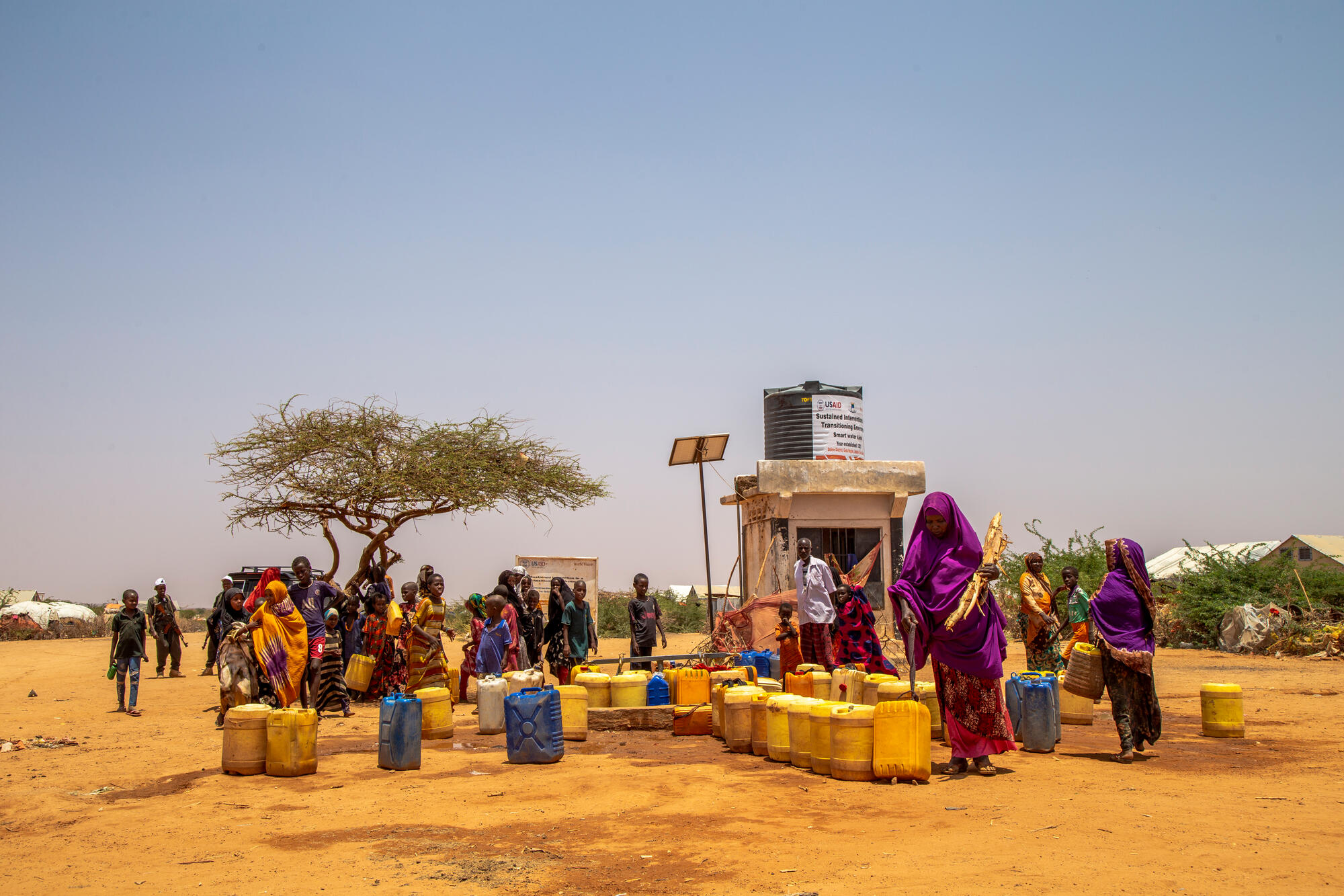 World Vision has been providing emergency water trucking services in IDP sites but current assistance is outstripping the growing needs. 