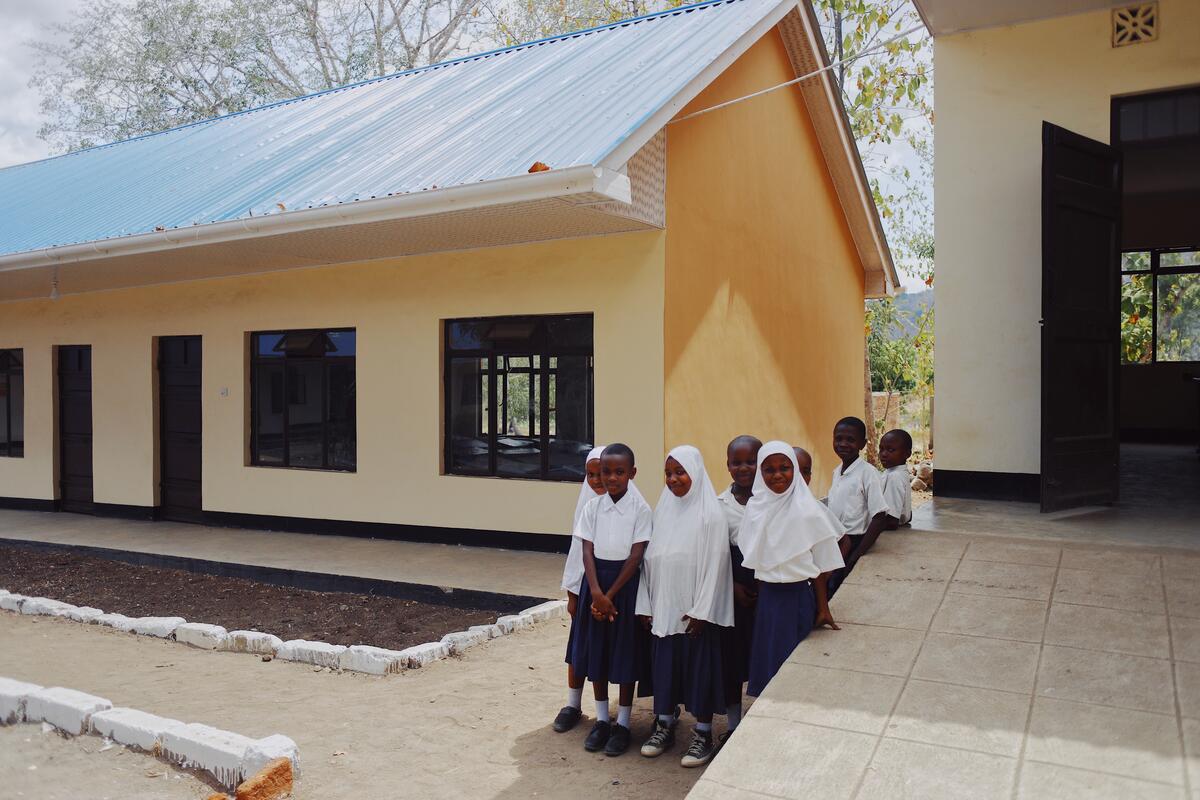 At Esther’s school in Tanzania, girls travel to and from school in groups to protect themselves against sexual violence.