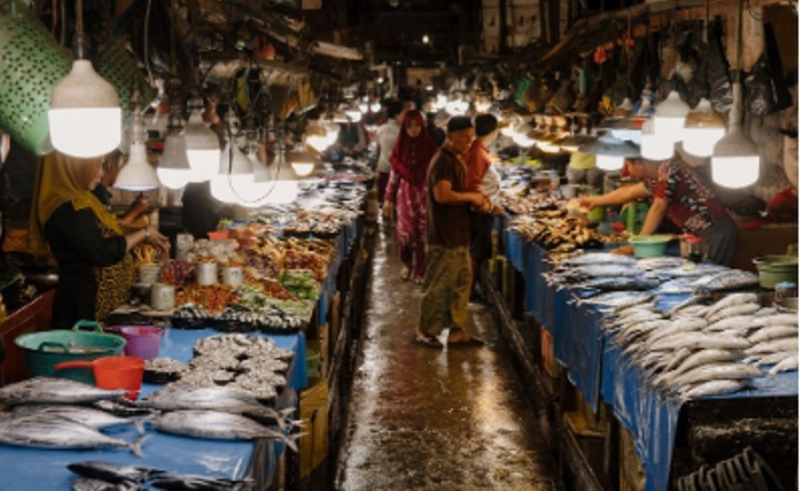 Fish market in Indonesia