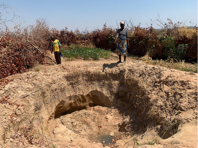 The well he had dug to water his plans