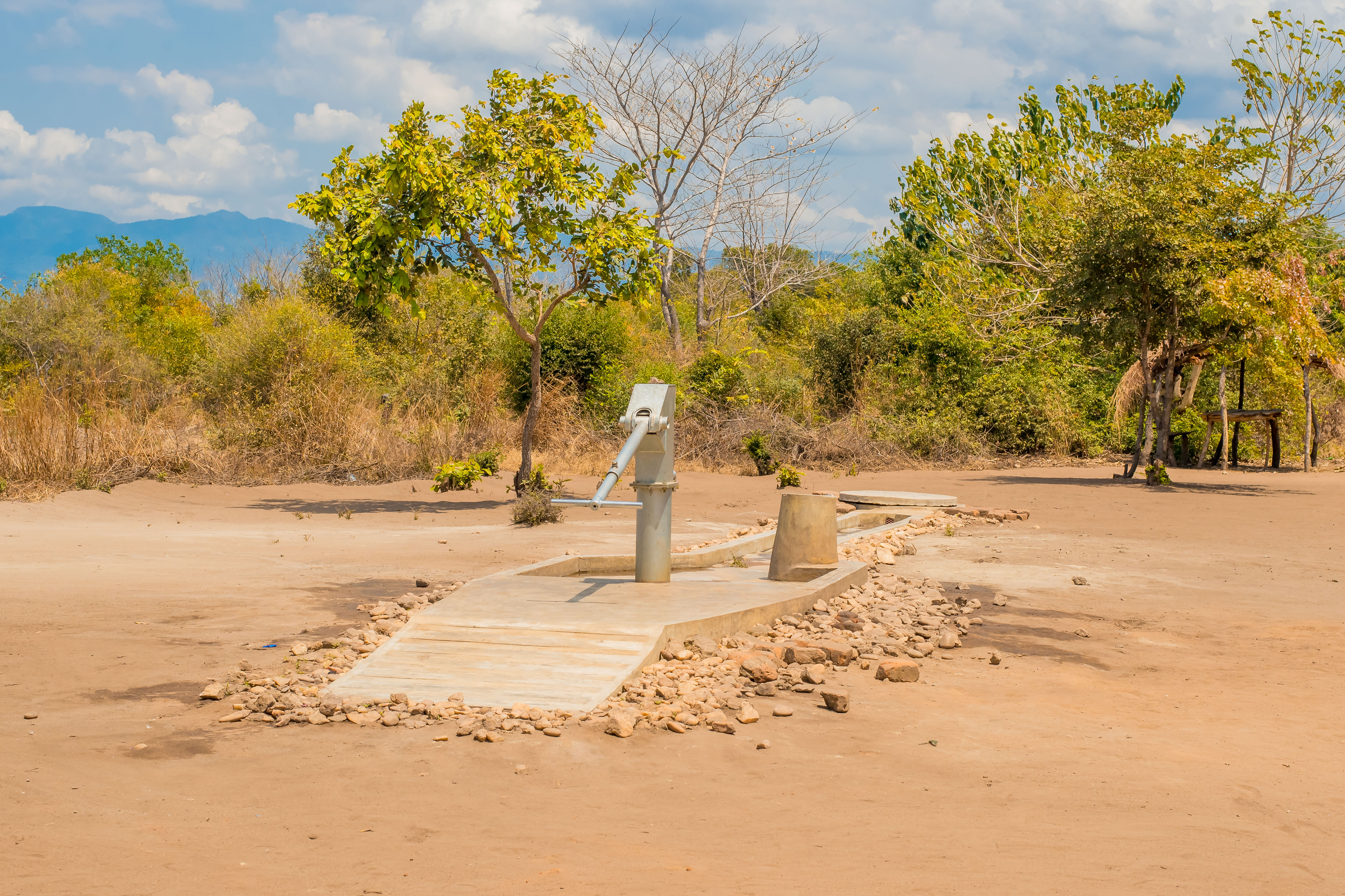 Newly constructed borehole by World Vision Malawi