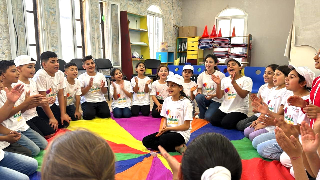 Palestinian Children in a summer camp in the West Bank