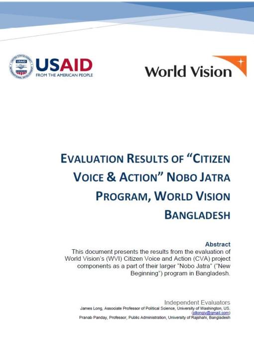 Evaluation Results of CVA WV Bangladesh Photo