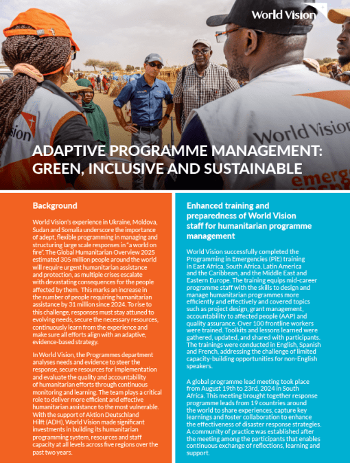 Adaptive programme management