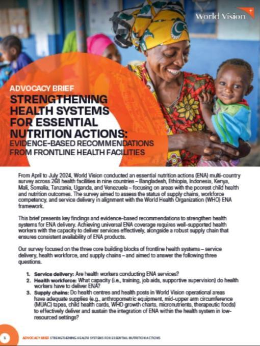 Essential Nutrition Actions Advocacy Brief 