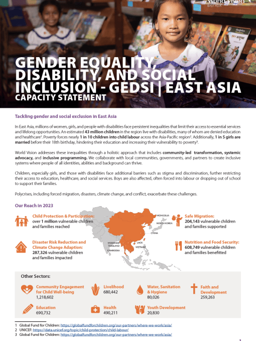 GEDSI Capacity Statement - East Asia