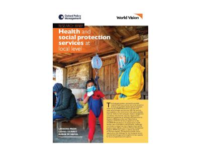 Health and Social Protection services at local level: lessons from COVID-19 first surge in Nepal (research brief) cover