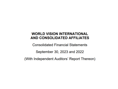 World Vision Consolidated Financial Statements 2022 and 2023