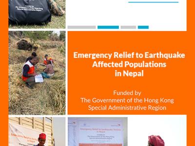 Emergency Relief to Earthquake Affected Populations in Nepal report cover