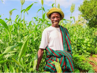 Epua Lokele, a nomadic pastoralist from Elelea Village in Turkana West, has found new hope in sorghum farming after consecutive failed rainy seasons killed his livestock, the lifeblood of his family’s livelihood. © World Vision Photo/Felix Pilipili