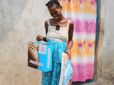 Pregnant woman receives maternity kit