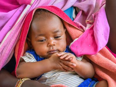 A baby at Chad's nutrition centre