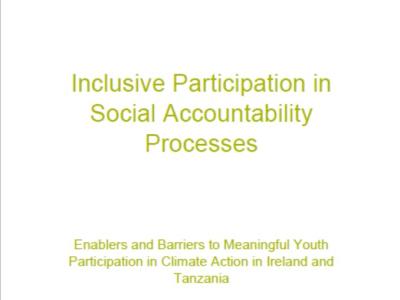 Youth participation in climate action, enablers & barriers