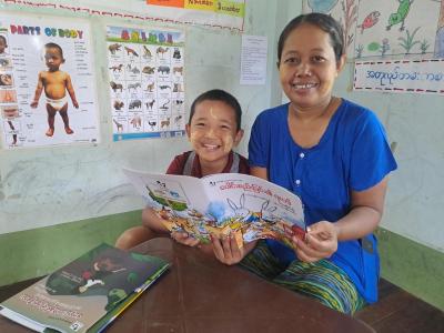 Khant and his mother 