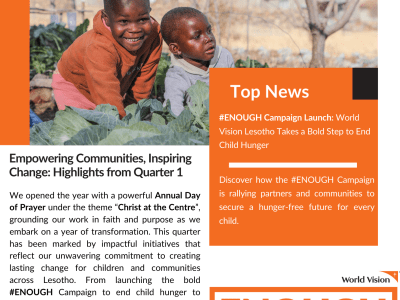 World Vision Lesotho Newsletter _ Hope In Action