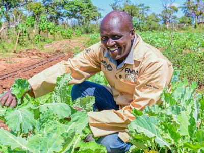 Julius Alimakori’s farm is a thriving and sustainable source of income. ©World Vision Photo/ Hellen Owuor