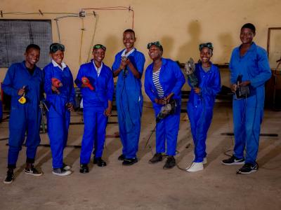 Students at Gihombo Technical School