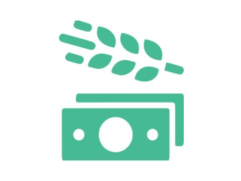 cash and wheat icon