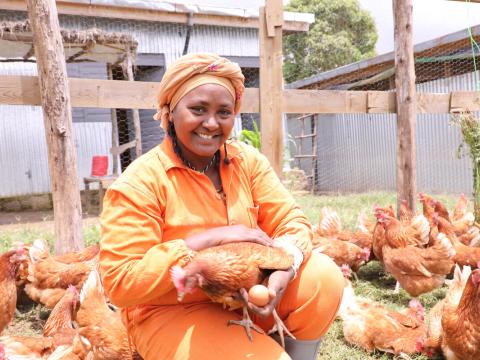 Woman benefiting from the livelihood programme
